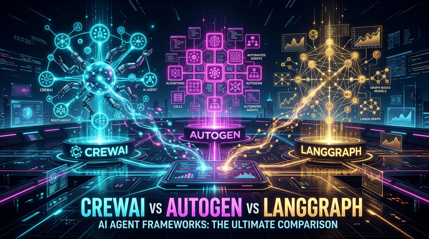 CrewAI vs AutoGen vs LangGraph: Best Multi-Agent Framework in 2026 (Honest Comparison) Cover Image