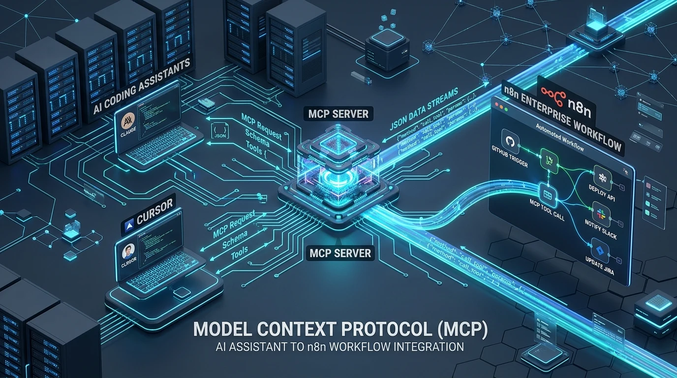 Model Context Protocol MCP Server Architecture in n8n Enterprise Workflow Cover Image